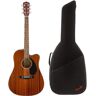 Fender CD-60SCE All Mahogany elektrisch-akoestische westerngitaar + gigbag