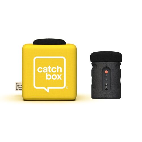 Catchbox Plus microfoon met 1 Audience microfoon, geel