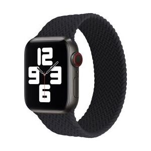 Apple Watch 1-9/SE 41/40/38MM Bandje Solo Loop Geweven Zwart Maat: M