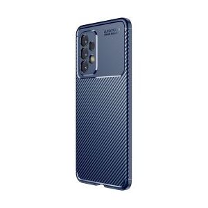 Samsung Galaxy A53 Hoesje Siliconen Carbon TPU Back Cover Blauw