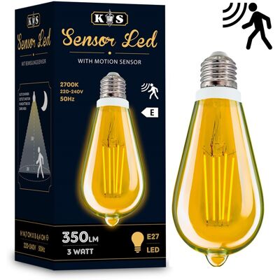 KS Verlichting Sensor LED 3W Bewegingssensor KS Verlichting Sensor LED 3W Bewegingssensor