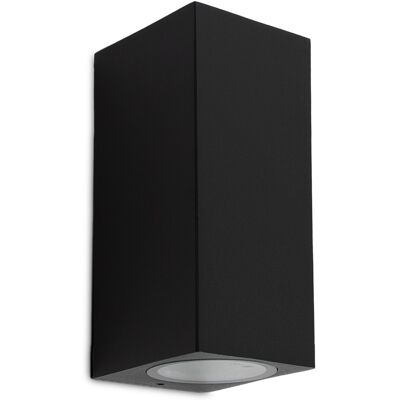 KS Verlichting Geo Up en Down Muurlamp Zwart met Lichtsensor LED KS Verlichting Geo Up en Down Muurlamp Zwart met Lichtsensor LED