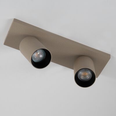 KS Verlichting Mila 2 Opbouwspot Champagne KS Verlichting Mila 2 Opbouwspot Champagne