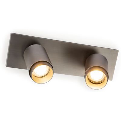 KS Verlichting Scott 2 Opbouwspot Gun Metal KS Verlichting Scott 2 Opbouwspot Gun Metal