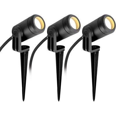 KS Verlichting 3x Mini LED Spike Tuinspot Matzwart KS Verlichting 3x Mini LED Spike Tuinspot Matzwart