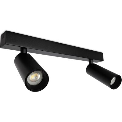 KS Verlichting Vigo 2-lichts Opbouwspot Zwart KS Verlichting Vigo 2-lichts Opbouwspot Zwart