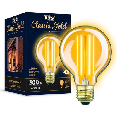 KS Verlichting Classic Gold LED 4W Globe KS Verlichting Classic Gold LED 4W Globe