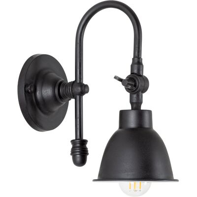 KS Verlichting Messing Wandlamp Pasco Antiek Zwart KS Verlichting Messing Wandlamp Pasco Antiek Zwart