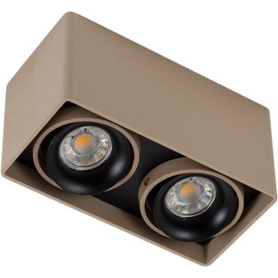 KS Verlichting Bjorn 2 Opbouwspot Champagne KS Verlichting Bjorn 2 Opbouwspot Champagne