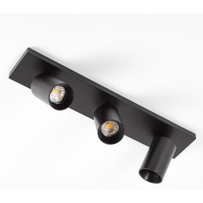 KS Verlichting Mila 3 Opbouwspot Zwart/Zwart KS Verlichting Mila 3 Opbouwspot Zwart/Zwart