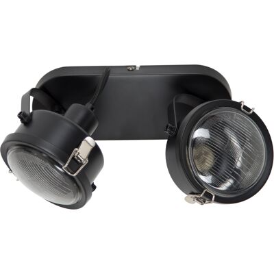 K.S. Verlichting Satellite Zwart 2-lichts Wand/Plafondlamp K.S. Verlichting Satellite Zwart 2-lichts Wand/Plafondlamp