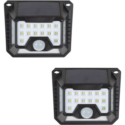 KS Verlichting 2 x Buitenlamp Zonne energie Solys S Solar Sensor Wandlamp Buiten Set KS Verlichting 2 x Buitenlamp Zonne energie Solys S Solar Sensor Wandlamp Buiten Set