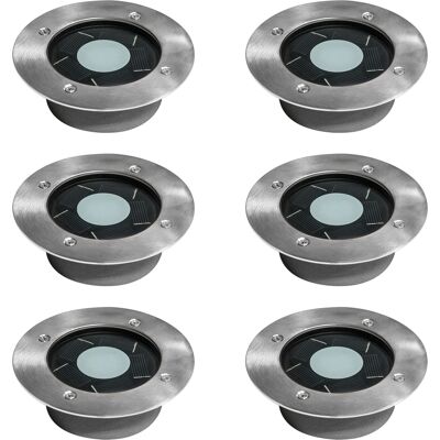 KS Verlichting Set 6 Stuks Puck Grondspot Solar LED KS Verlichting Set 6 Stuks Puck Grondspot Solar LED