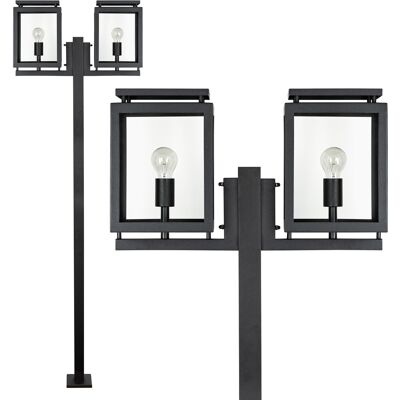 KS Verlichting Vecht tuinlantaarn 2-lichts Zwart KS Verlichting Vecht tuinlantaarn 2-lichts Zwart