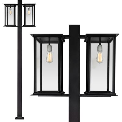 KS Verlichting Capital tuinlantaarn 2-lichts zwart KS Verlichting Capital tuinlantaarn 2-lichts zwart