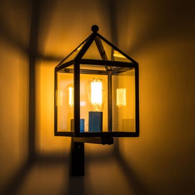 KS Verlichting Bloemendaal Muurlamp Zwart met Lichtsensor LED KS Verlichting Bloemendaal Muurlamp Zwart met Lichtsensor LED