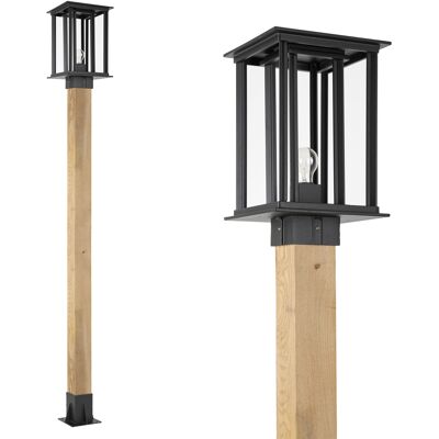 KS Verlichting Buitenverlichting New York WOOD Lantaarn zwarte buitenlamp KS Verlichting Buitenverlichting New York WOOD Lantaarn zwarte buitenlamp