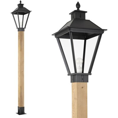 KS Verlichting Tuinlamp Square XL WOOD Lantaarn buitenverlichting zwart KS Verlichting Tuinlamp Square XL WOOD Lantaarn buitenverlichting zwart