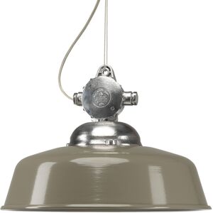 KS Verlichting Hanglamp aan ketting Detroit Retro aluminium met Taupe deksel KS Verlichting Hanglamp aan ketting Detroit Retro aluminium met Taupe deksel