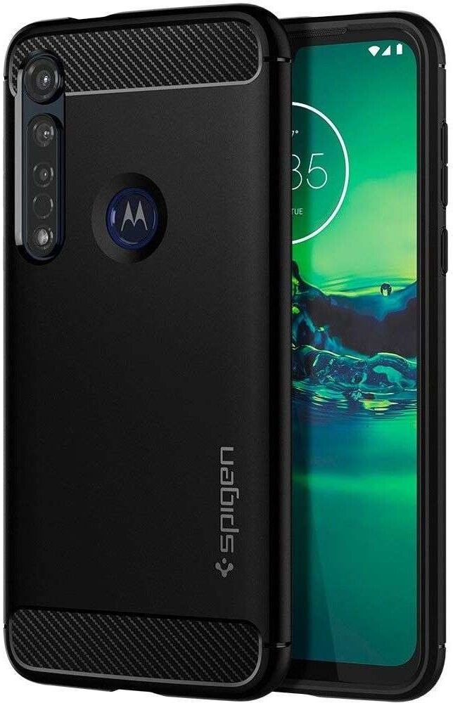 Spigen Motorola Moto G8 Plus Hoesje: Spigen Rugged Armor Backcover