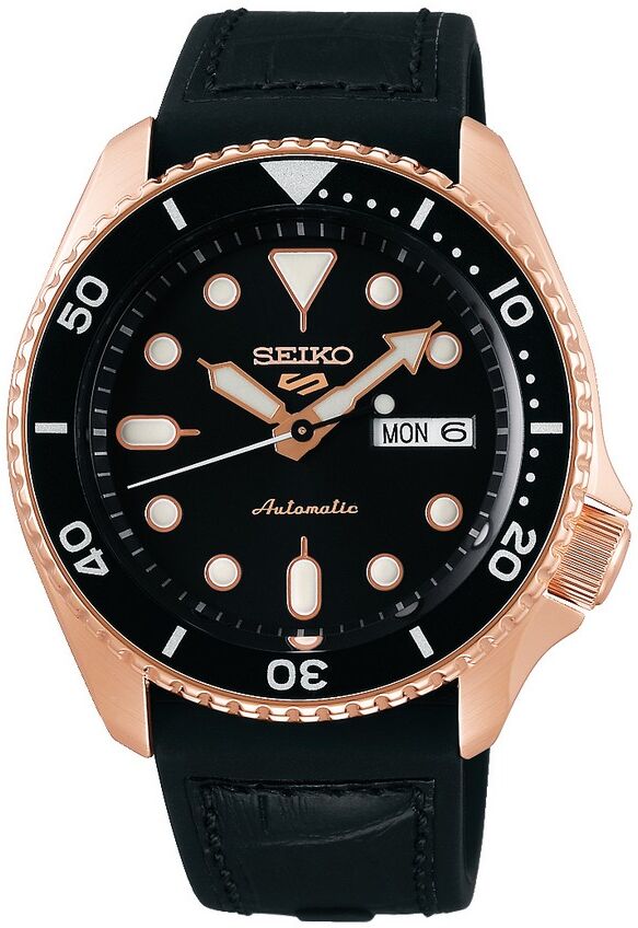 Seiko 5 Sports SRPD76K1 Herenhorloge automaat zwarte wijzerplaat 42,5 mm