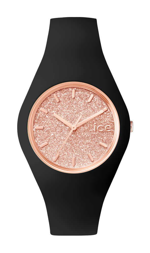Ice Watch Ice-Watch Horloge Ice Glitter zwart-rosékleurig 41,5 mm IW001353