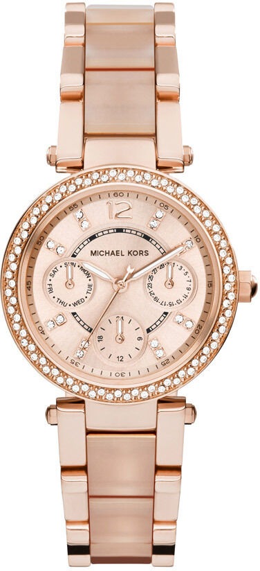 Michael Kors MK6110 Horloge Parker staal rosekleurig 33 mm