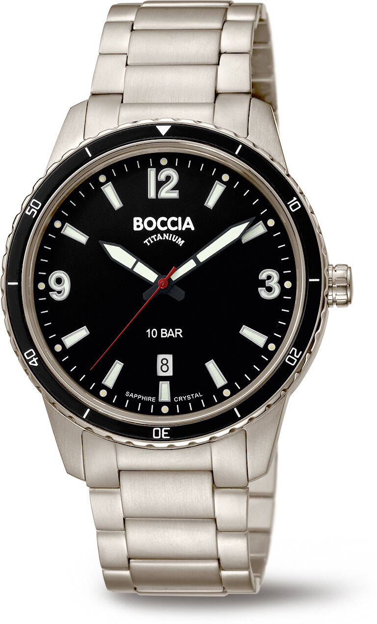 Boccia 3635-03 Horloge Titanium saffierglas zwart 42 mm