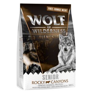 Probeer nu! Wolf of Wilderness Droogvoer voor Honden Nieuwe: Senior Rocky Canyons - Scharrelrund (300 g)