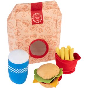 zooplus Exclusive Hondenspeelgoed Squeaky Burger Menu - 4-delige Set