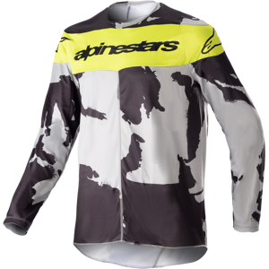 Crosstrui Kinderen Alpinestars Racer Tactical Cast Gray Camo-Geel Flou -