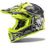 Crosshelm LS2 MX437 Fast Evo Zwart-HiVis-geel -