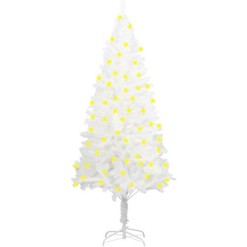 vidaXL Kunstkerstboom met verlichting 120 cm wit