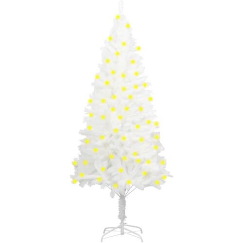 vidaXL Kunstkerstboom met verlichting 180 cm wit