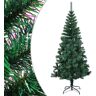 vidaXL Kunstkerstboom met iriserende uiteinden 180 cm PVC groen