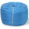 vidaXL Touw gedraaid 8 mm 200 m polypropyleen blauw