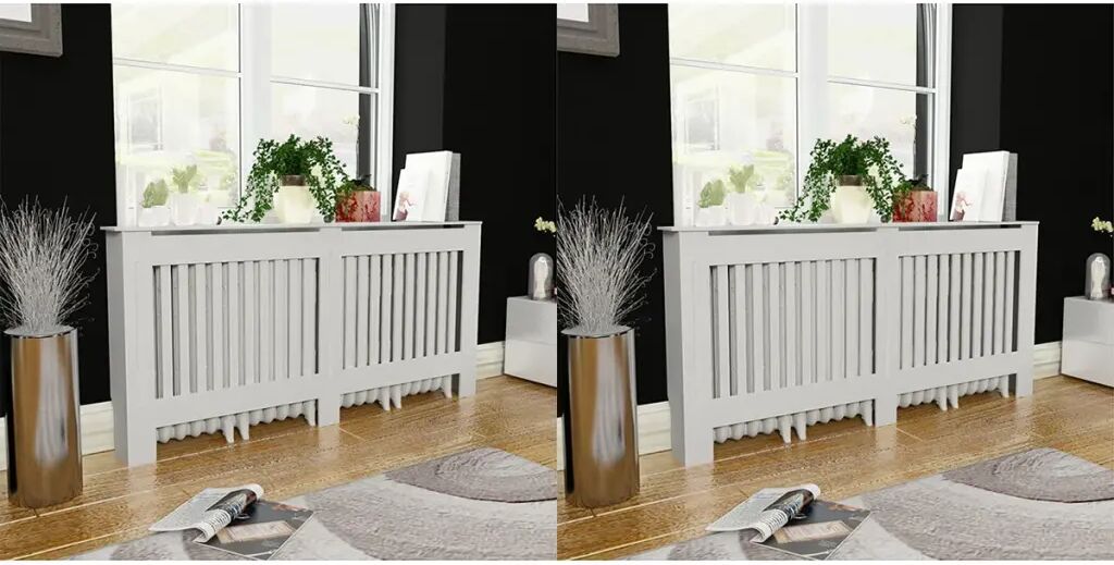 vidaXL Radiatorombouw 2 st 172 cm MDF wit