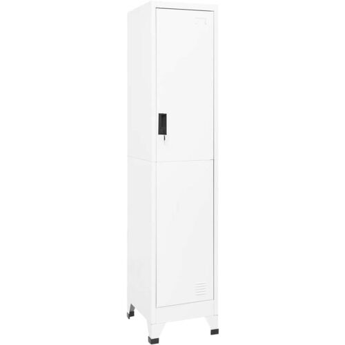 vidaXL Lockerkast 38x45x180 cm staal wit