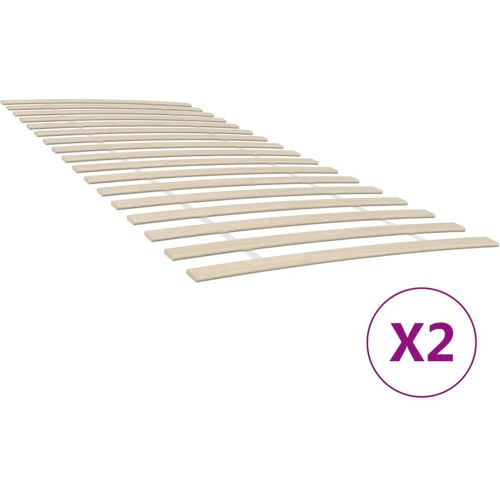 vidaXL Lattenbodems 2 st met 34 latten 90x200 cm