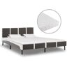 vidaXL Bed met matras grijs en wit kunstleer 180x200 cm