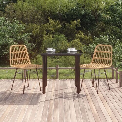 vidaXL 3-delige Tuinset poly rattan