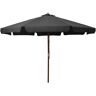 vidaXL Parasol met houten paal 330 cm antraciet