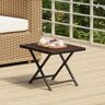 vidaXL Tafel inklapbaar 45x35x32 cm poly rattan bruin