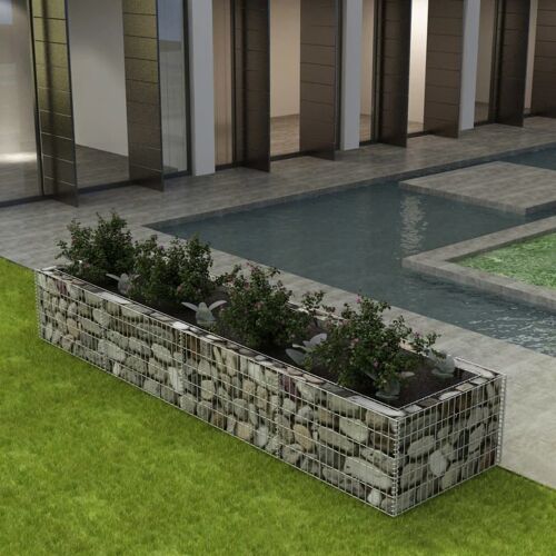 vidaXL Gabion plantenbak verhoogd 360x90x50 cm staal