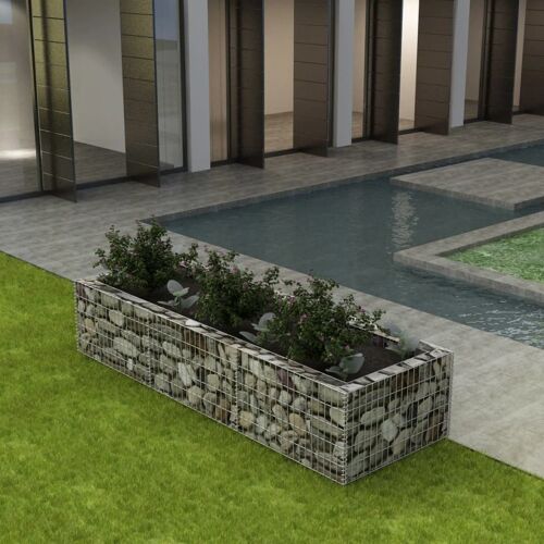 vidaXL Gabion plantenbak verhoogd 270x90x50 cm staal