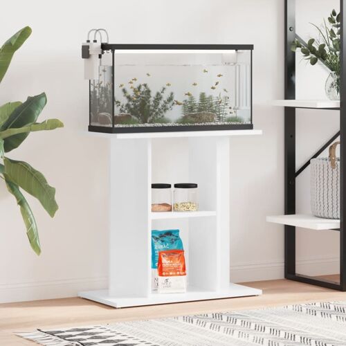 vidaXL Aquariumstandaard 60x30x60 cm bewerkt hout hoogglans wit