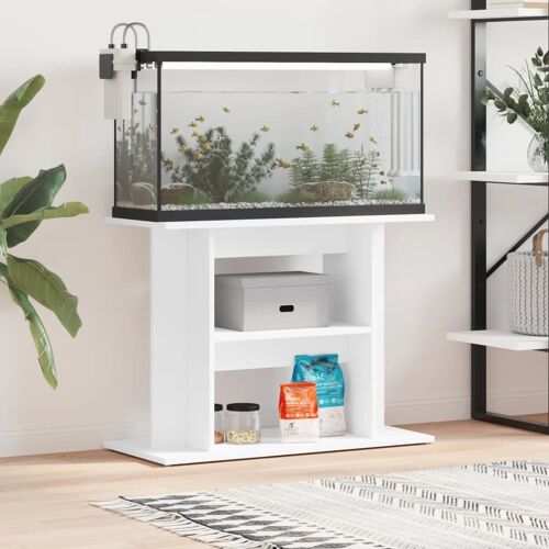 vidaXL Aquariumstandaard 80x35x60 cm bewerkt hout wit