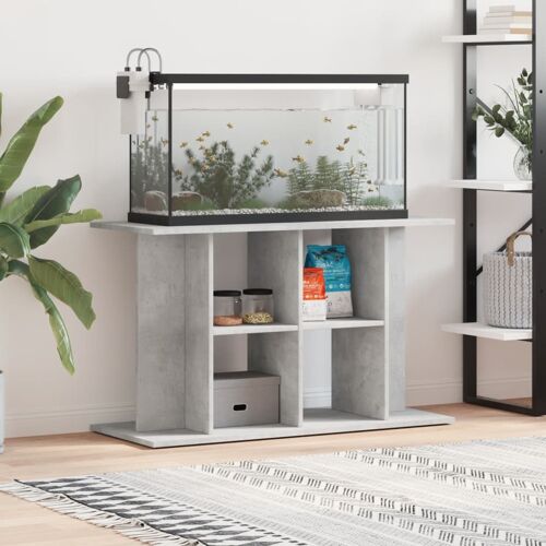 vidaXL Aquariumstandaard 100x40x60 cm bewerkt hout betongrijs