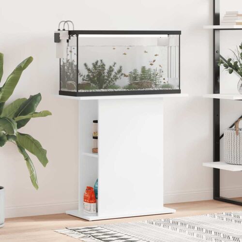 vidaXL Aquariumstandaard 75x36x72,5 cm bewerkt hout hoogglans wit