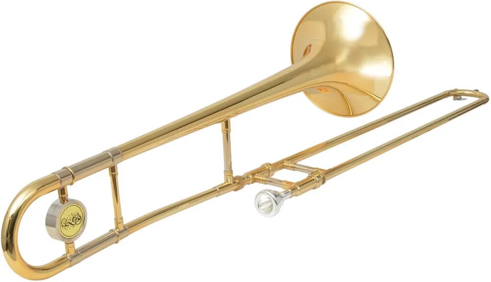 vidaXL Trombone messing met goudlak Bb